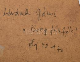 Lóránt János Demeter (1938-): Öreg fűzfák. Olaj, farost, jelzett, hátoldalán Lóránt János Demeter au...