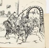 Jelzés nélkül, 11 db mű: Lovas, lósport, lovaskatona, huszár témájú rajzok. Klf. technikák, papír v....