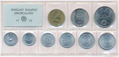 1972. 2f-10Ft (9xklf) érmés forgalmi sor fóliatokban T:UNC Adamo FO5