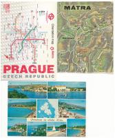 39 db modern térképes motívum képeslap / 39 modern map motive postcards