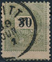 1889 30kr képbe fogazva (sarokhiba)