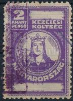 1931 2 aranypengő kezelési költség bélyeg