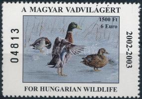 2002-2003 A magyar vadvilágért vadkacsa bélyeg