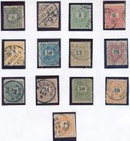 1899 Sorozat a 8f bélyeg kivételével, ami 1898-as. Az 1899-es bélyegek csillag vízjellel (~195.000) (foghibák / perf. faults)