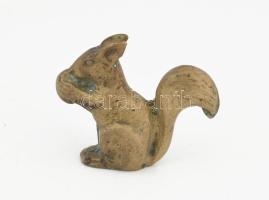 Bronz mókus figura. 6,5 cm