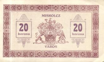 Miskolc város 1919. 20K T:II+ saroktörés, egyébként I