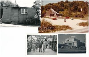 33 db MODERN közlekedéssel kapcsolatos motívum képeslap és fotó vegyes méretben: vonat, villamos, au...