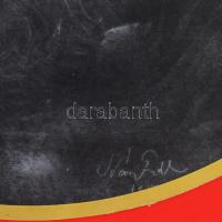 Hollóházi Porcelánmanufaktúra, Szász-Stúdió, Szász Endre (1926-2003): Férfi arc. Jelzett, piros csík...