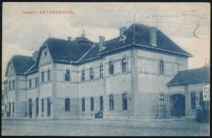 1913 Képeslap "SZABADKA-BAJA-ÚJDOMBOVÁR" vasúti mozgóposta bélyegzéssel
