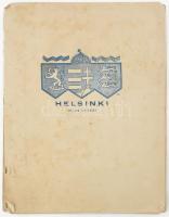 1931 Helsinki, Finnugor kongresszus 8 p térképpel + 4 db a kongresszushoz kapcsolódó nyomtatvány, vegyes állapotban