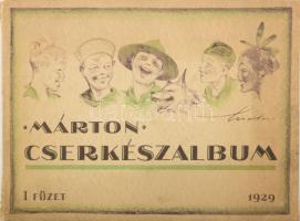 1929 Márton Cserkészalbum I. füzet, ALÁÍRT!, gerincén szakadás, 32p