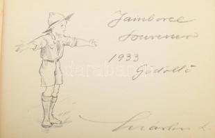1933 Gödöllő, Jamboree suvenir album, Márton Lajos (1891-1953) grafikáival, jó állapotban