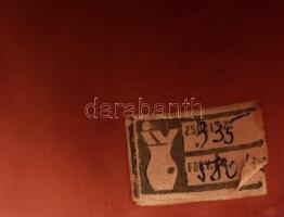 Kovács Margit (1902-1976): Szüretelő lány. Engóbozott és mázas terrakotta, jelzett, hibátlan (minimá...