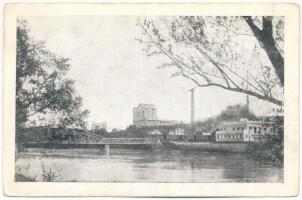 1946 Marosújvár, Uioara, Ocna Mures; Podul Muresului si Uzinele Solvai / Maros híd, Solvay szóda és ammóniagyár / Mures bridge, soda factory (EK)