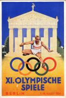 1936 Berlin XI. Olympische Spiele / 1936. évi nyári olimpiai játékok / 1936 Summer Olympics s: Schroffner + "Berlin Olympisches Dorf XI. Olympiade 1936" So. Stpl. (EK)