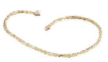 Ezüst(Ag) fantáziaszemes bokalánc, jelzett, h: 26,5 cm, nettó: 7,1 g