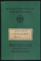 1963 Bundesrepublik Deutschland fényképes útlevél