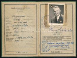 1963 Bundesrepublik Deutschland fényképes útlevél