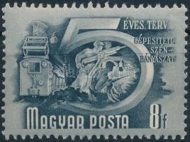 1951 Ötéves terv 8f számvízjellel (ráncok / creases)