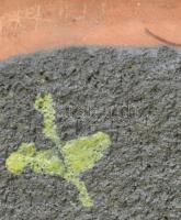 Pesthidegkúti retro tál. Kézzel festett, jelzett, hibátlan 14x14 cm