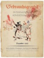 Gebrauchsgraphik. International advertising art. 7. évf 1940, Heft 12. (Dezember).63p + számtalan egészoldalas reklám és művészi grafika Címlap foltos.