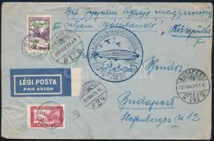 1931 Zeppelin első magyarországi körrepülés levél 2P bélyeggel / Mi 479 on 1st Hungarian Zeppelin round flight cover