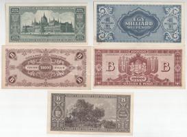 1946. 10.000MP - 1.000.000BP (9xklf) T:AU-F közte több szép papír