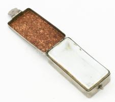 Antik monogramos borotvapenge tartó, h: 8 cm