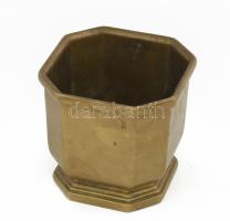 Vastag bronz kaspó, m: 8,5 cm