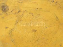 Antik parázsfogó, lábhiányokkal, 55x30 cm