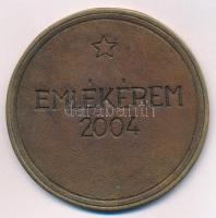 Pató Róza (1934-) 2004. "Kádár János 1912-1989 / Emlékérem 2004" kétoldalas, öntött bronz ...