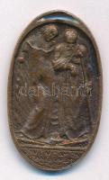 Zutt Richard (1887-1938) 1914. "Pénzintézetek Hadikórháza" bronz ovális emlékérem (48x29mm...