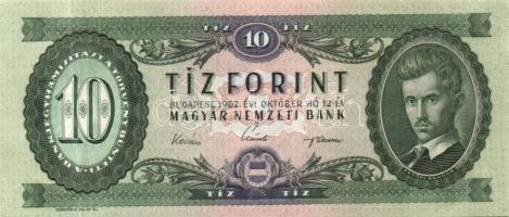 1962. 10Ft (4x) egymásutáni sorszámmal T:I