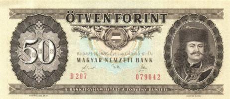 1989. 50Ft (5x) egymásutáni sorszámmal T:I