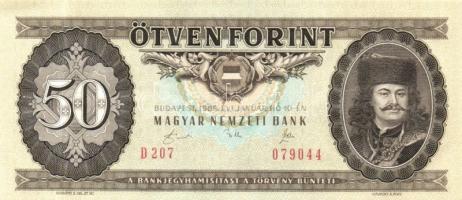 1989. 50Ft (5x) egymásutáni sorszámmal T:I