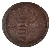 1705. X Poltura Cu "II. Rákóczi Ferenc" (7,35g) T:F Hungary 1705. X Poltura Cu "Franc...