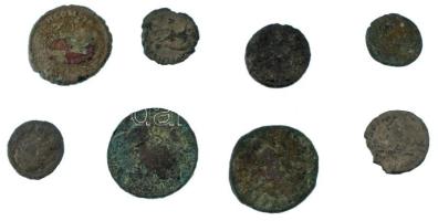 Római Birodalom ~III-IV. század 8db-os bronz érmetétel T:F Roman Empire ~3rd-4th century 8pcs bronze coin lot C:F