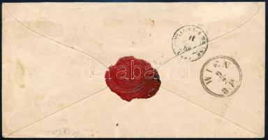 1868 Levél 25kr barnásibolya bélyeggel bérmentesítve, "BUDA" bélyegzéssel Franciaországba ...