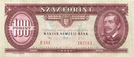 1992. 100Ft (3x) egymásutáni sorszámokkal T:I