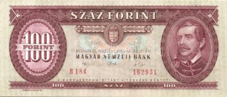 1992. 100Ft (3x) egymásutáni sorszámokkal T:I