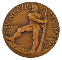 Beck Ötvös Fülöp (1873-1945) 1915. "Ezer Éve küzd a magyar" bronz emlékérem (32mm) T:XF Hungary 1915. "A Thousand Years of Struggle" commemorative bronze medallion. Sign: Fülöp Beck Ötvös (31mm) C:XF HP 901.