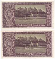 1945. 100P (2x) egyugrásos sorszámkövetők T:AU,XF 
Adamo P18