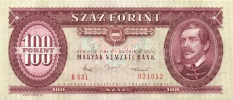 1984. 100Ft (3x) egymásutáni sorszámokkal T:I