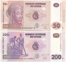 Kongó 2013. 50Fr + 200Fr T:UNC,AU Congo 2013. 50 Francs + 200 Francs C:UNC,AU