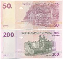 Kongó 2013. 50Fr + 200Fr T:UNC,AU
Congo 2013. 50 Francs + 200 Francs C:UNC,AU