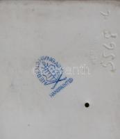 Herendi kislány kakassal. Jelzett, kézzel festett, hibátlan, m: 19 cm