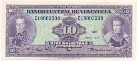 Venezuela 1977. 10B T:F szép papír Venezuela 1977. 10 Bolívares C:F fine paper Krause P#51