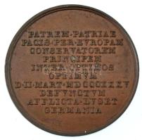 Ausztria 1835. "II. Ferenc német-római császár halálának emlékére" kétoldalas bronz emléké...