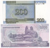Észak-Korea 2005. 200W + 2006. 5000W T:UNC,AU
North Korea 2005. 200 Won + 2006. 5000 Won C:UNC,AU