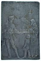 Berán Lajos (1882-1943) 1915. "Tisza István / Marosvásárhely 1914-1915" kétoldalas Zn plak...